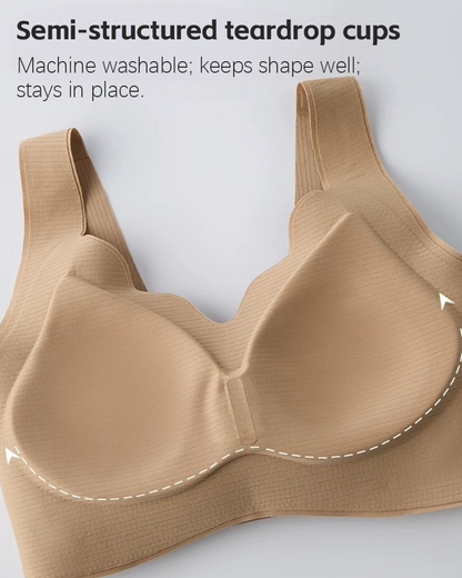 Women's V-neck wireless comfortable and breathable vest bra